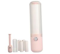 Beavorty Rodillo Quitapelusas Portátil Stick It 4 Rollos Adhesivos, Mini Quitapelusas De Viaje De Color Rosa Sakura, Fuerte Adhesión Para Ropa y Pelo De Mascotas, Uso Doméstico Viaje