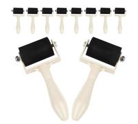 Beavorty Rodillos de Goma para Brayer 10 Unidades, Herramienta Aplicadora de Tinta Compacta para Grabado y Manualidades Artísticas con Rodillo de Goma Claro