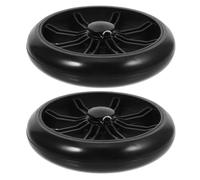 Beavorty Ruedas de Recambio para Carrito de Compra, 2 Piezas Resistentes a Desgaste y Daños, Fabricadas en PU Negro, Diseñadas para Maniobras Sencillas en Interiores y Exteriores