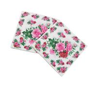 Beavorty Servilletas de Papel Tamaño 33x33cm Color Rosa Flores Estampadas 20 Diseño Floral Único y Elegante para Decoración de Cumpleaños y Baby Shower