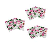 Beavorty Servilletas Desechables De Papel De Seda Con Diseño De Rosas Y Luces Led Para Fiestas 20 Hojas X 3