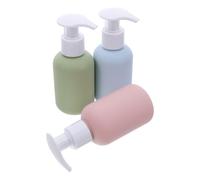 Beavorty Set de 3 Botellas Bomba para Champú y Acondicionador, Envases de Plástico Seguros de 100 Ml, Aptos para Viaje y Uso Diario Hogar