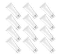Beavorty Set de 30 Botellas Exprimibles de Plástico Blanco de 20ml Tapa Abatible, Ligeras Apertura Amplia para Loción Corporal y Limpiador Facial Ocasión