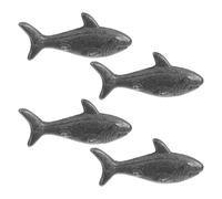 Beavorty Set de 4 Utensilios de Cocina de Hierro Fundido Diseño de Pez Suplemento de Hierro Reutilizable para Veganos y Atletas Herramienta Práctica para Platos