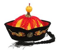 Beavorty Sombrero Oriental con Cosplay de Accesorio Decorativo y Dinastía Qing Único y Práctico