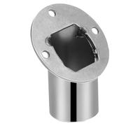 Beavorty Soporte Biselado para Barra de Cortina de Ducha de Acero Inoxidable 25 Mm, Asiento Triangular Alto para Esquina, Soporte de Poste para Baño, Fijación Resistente y Ahorro de