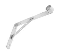 Beavorty Soporte de Barra para Armario de Pared Acero Inoxidable Plata | Diseño Triangular Lateral, Montaje Exterior Fijo, Optimiza Espacio en Lavandería, Apto para Perchas y Toallas