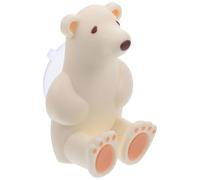 Beavorty Soporte para Cepillos de Dientes Ventosa, Forma de Oso Polar, Color Beige, Organizador de Silicona para Baño, Portacepillos de Dientes para Ducha, Montaje sin Taladro, Ahorro