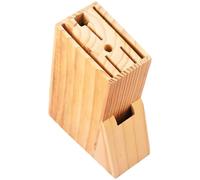 Beavorty Soporte para Cuchillos de Cocina de Madera Natural, Bloque Portacuchillas Múltiples Ranuras, Estante Organizador de Utensilios para Almacenamiento en Cocina Doméstica y