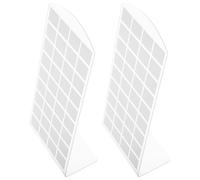 Beavorty Soportes y Organizadores de Pendientes para Joyas, 2 Unidades de Plástico 72 Agujeros, Perfectos para Vendedores y Ferias