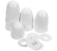 Beavorty Tapas Redondas para Pernos de Inodoro a Presión, 8 Piezas de Abs Duradero, Protección contra Óxido y Decoración para Baño, Instalación Sencilla para Uso Doméstico y Comercial