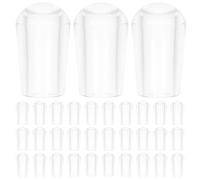 Beavorty Tapas Transparentes de Pvc para Puntas de Perchas de Ropa, Protectores de Rosca de Alambre de 5 Mm, Cubiertas Redondas para Ganchos de Ropa, 100 Unidades, Accesorio