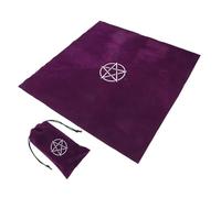 Beavorty Tapiz de Adivinación para Cartas del Tarot 50x50 Cm, Mantel para Astrología Diseño de Pentagrama Morado, Accesorio para Juegos y Rituales Esotéricos