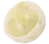 Beavorty Tazón de Afeitado Pequeño de Jade Natural Azul, Cuenco Multiusos para Jabón de Afeitar Textura Única, Recipiente Antideslizante para Generar Espuma Abundante Cuidado Masculino