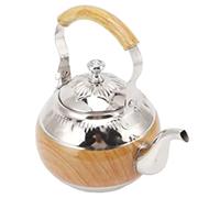 Beavorty Tetera de Acero Inoxidable 1l Grande para Té y Café, Tetera Portátil de Cocina Resistente con Diseño Antigoteo, Adecuado para Hogar, Oficina y Salón de Té, Jarra Decorativa