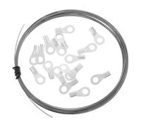 Beavorty Tira de Sellado Térmico Redonda 0,6 Mm 5 Metros 20 Conectores Alambre Calefactor para Selladora Térmica Recambio para Sellador Uso en Cocina y Embalaje Doméstico