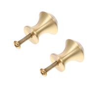 Beavorty Tirador de Armario de Latón Macizo, 2 Piezas, Color Oro Grande, Diseño Moderno, Manija para Cajones y Puertas, Perillas Metálicas Doradas para Muebles de Cocina y Color Aleatorio