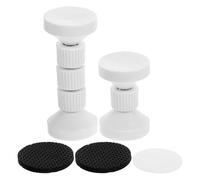 Beavorty Tope de Pared para Cabecero Ajustable 2 Piezas Color Claro Tamaño Mediano y Extragrande Soporte Antivibración para Cama, Fijador Estable para Muebles, Ancla sin Taladro