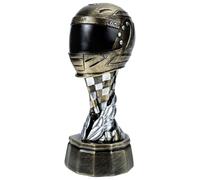 Beavorty Trofeo de Competición de Motociclismo Diseño de Casco en Resina, Accesorio Decorativo para Eventos y Obsequio para Jóvenes Amantes de Motos