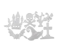 Beavorty Troquel de Corte DIY de Acero al Carbono Plateado para Manualidades de Halloween, Plantilla para Álbumes de Fotos y Decoración, Troqueles para Fiestas y Scrapbooking Creativo