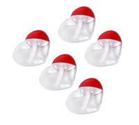 Beavorty Tubos de Brillo Labial Vacíos en Forma de Corazón 5 Unidades Tamaño Pequeño Plástico Transparente Recargables Portátiles para Uso Personal y Viaje