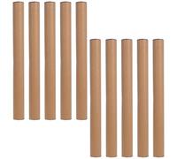 Beavorty Tubos de embalaje redondos de papel kraft 40x4 cm, pack de 10 con cierre seguro, ideales para almacenamiento y transporte de impresiones artísticas