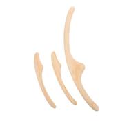 Beavorty Varillas de Masaje de Madera 3 Piezas Kit Gua Sha Esculpidor Corporal y Facial Portátil para Terapia de Meridianos Relajación Bienestar Salud Tradicional China