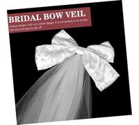 Beavorty Wedding Veil With Bow Clip Double Layer Breathable Mesh Bridal Hair Accessory For Church Beach Garden Weddings And Parties