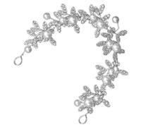 Beavorty women mujeres bride fiesta wedding diademas de perlas Accesorio para el cabello de la novia nupcial fuente diadema de novia de boda diadema de perlas para pedrería Silver
