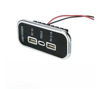 BEAZOOM 12-24 V 18 W tipo PD - para coche dual USB para enchufe de cargador, impermeable para adaptador de corriente marina para motocicleta, barco para RV, montaje con indicador LED