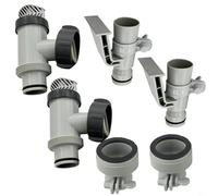 BEAZOOM 25010 Kit de válvula de émbolo y adaptador de manguera sobre el suelo, piezas de conexión de filtro tipo 1.25 a 1.5 pulgadas (2 juegos)