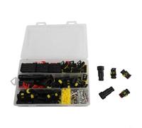 BEAZOOM 352 piezas de 12 V auto impermeable conector eléctrico Kit, 1/2/3/4 Pin Wire Terminal Set para coche camión motocicleta cableado