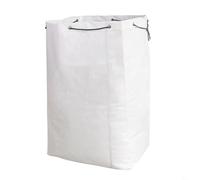 BEAZOOM 380L blanco extra grande para bolsa de almacenamiento resistente con asas reforzadas y tela tejida para el hogar, organización de loft y suministros de mudanza (380 L: 70 x 50 x 110 cm)
