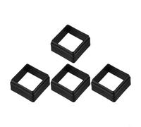 BEAZOOM 4 piezas de plástico cuadrado tubo manga accesorios equipo fitness conector hueco 50x50 a 45x45mm negro (50 * 50 a 45 * 45)