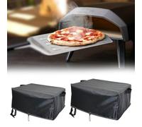 BEAZOOM 420D Oxford - Funda para horno de pizza a gas Cozze 90347 de 17 pulgadas, impermeable, resistente al viento, para protección al aire libre, con cordón y asas, color negro