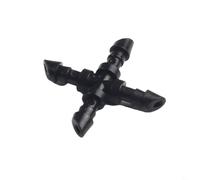 BEAZOOM 50 piezas de 4 mm de plástico de 4 vías de conexión de púas cruzadas, conector de tubería de riego de jardín para una distribución eficiente del agua