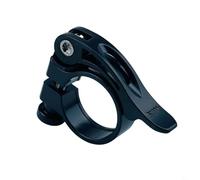 BEAZOOM Abrazadera de aluminio para tija de sillín de 28,6/31,8/34,9 mm, liberación rápida, ajuste para MTB Road para bicicleta, negro (34,9 mm, estilo puente negro)