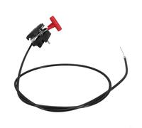 BEAZOOM Acelerador y palanca para cortacésped de jardín, 142 cm, color negro, plástico para pieza de repuesto para cortacésped