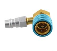 BEAZOOM Adaptador de acoplador rápido de lado bajo para aire acondicionado automotriz para R1234YF a R134A Car AC Charging Fitting Repair Connector Valve Aleación de aluminio