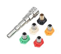 BEAZOOM Adaptador de lavadora a presión de 1/4 pulgadas para Nilfisk KEW, juego de conectores rápidos de acero inoxidable con 5 boquillas para limpieza de coche y patio