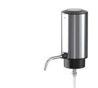 BEAZOOM Aireador y dispensador de vino eléctrico recargable, decantador automático de acero inoxidable con carga tipo C, dispositivo de vertido rápido para vino tinto y blanco, plateado