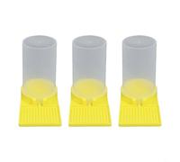BEAZOOM Alimentador de agua de abeja, paquete de 3, plástico para abejas melíferas en la entrada de la colmena, accesorio amarillo para vida silvestre de jardín