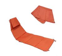 BEAZOOM Almohadilla de repuesto de tela para diván curvado con paraguas, lavable a máquina, funda de patio, 194 x 74 cm, beige (naranja)