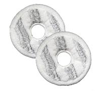 BEAZOOM Almohadillas de microfibra de repuesto para aspiradora ECOVACS TURBO X1 X1 TURBO, paquete de 2 unidades, color blanco y gris, diámetro de 128 mm (blanco)