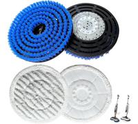 BEAZOOM Almohadillas de repuesto para limpiador de vapor para Shark S7000 S7001 S7020, diseñadas para limpieza profunda y longevidad en uso (2 azules + 2 grises)
