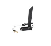 BEAZOOM Antena WiFi 6E de 9dBi de triple banda 24G 58G 6GHz conector macho RP-SMA de alta ganancia de 12 m, cable de extensión para PC, punto de acceso para enrutador de escritorio