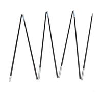 BEAZOOM Barra de reparación de tienda de campaña de fibra de vidrio de 7 mm para caña de repuesto para senderismo, pesca, toldo, soporte negro de 3,2 a 3,2 m