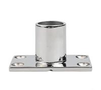 BEAZOOM Base de pasamanos de barco 90 Montaje rectangular en acero inoxidable 316 2225 para riel de mm, para accesorio marino (25 mm)