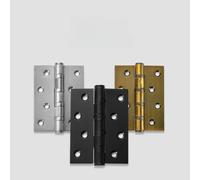BEAZOOM Bisagra abierta plana de acero inoxidable de 4 pulgadas, diseño grueso con rodamientos de bolas, movimiento silencioso, puertas interiores de madera, paquete de 2