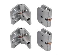 BEAZOOM Bisagras de bloqueo ajustables de 180 grados de aleación de zinc para mesas plegables, puertas, accesorios de gabinete, plata, paquete de 4